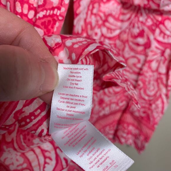 Oscar de la Renta Pink Label Pink Button Down Pajama Top Size XL - Picture 11 of 12